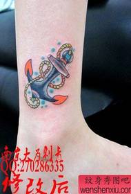girl's legs only beautiful anchor tattoo pattern