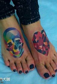 jalka kallo sydän timantti tatuointi malli