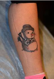 Fouss kann Cartoon Snowman Tattoo Foto Bild gesi ginn