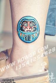 Tatuaggio all'uovo Dharma sulla caviglia