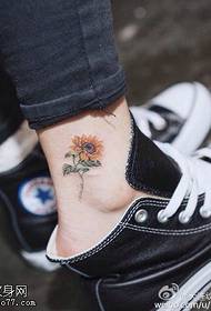 sunflower tattoo pattern on the wrist