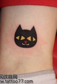 szuper aranyos lábak Totem macska tetoválás minta