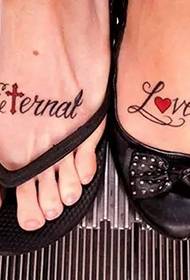 Romantisk par tatoveringsmønster