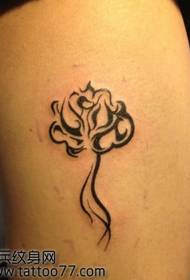 beauty leg totem rose tattoo Pattern