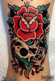 Motif de tatouage cheville rose