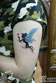 braț model de tatuaj înger drăguț