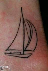 Pattern di tatuaggi di Anchor Foot Boat
