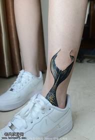 栩栩如生Koi Tail Tattoo Pattern