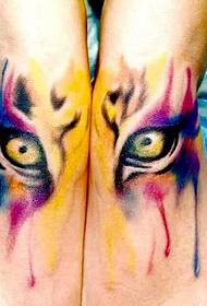 Fuß Leopard Auge Tattoo Muster