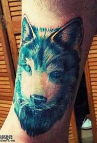 Мода стиль лодыжки татуировки голова волка