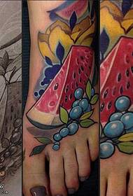 Fuß Wassermelone Tattoo Muster