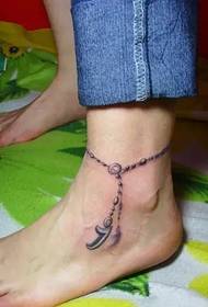 Tattoo e khahlang ea Anklet