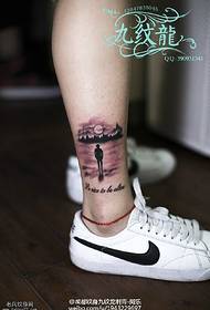 ankle on the sunset Under the scenery tattoo pattern