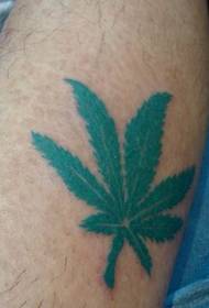 Wzór tatuażu nóg: Wzór tatuażu Kolor nóg Totem Maple Leaf