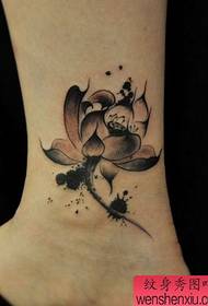 corak tatu lotus lukisan tatu wanita cantik