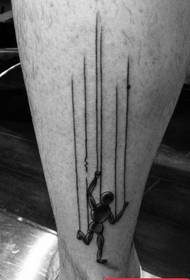 been gewilde klassieke Puppet tattoo patroon