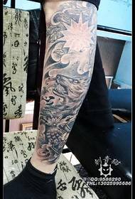 Modello di tatuaggio classico atmosfera lanterna cavallo