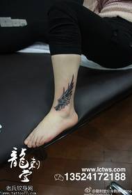 πόδι όμορφο χαριτωμένο μοτίβο τατουάζ μοτίβο πτέρυγα