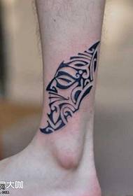 voet Gezicht totem tattoo patroon