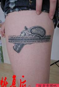 modello di tatuaggio di pistola di pizzo popolare popolare gambe di ragazze