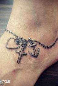 foot freshening Chain tattoo pattern