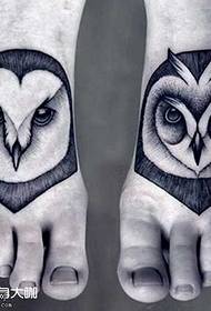 ფეხის owl tattoo ნიმუში