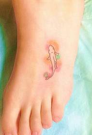 mala monotona mala totemska tetovaža slika 47448 stopalo graciozan cvjetni tattoo uzorak