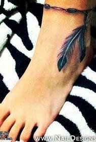 noha krásne perie tetovanie vzor