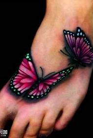 foot butterfly tattoo pattern