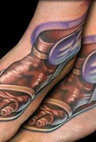 patrón de tatuaje de pie