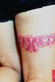Schoonheid benen populaire pop-up boog kant tattoo patroon