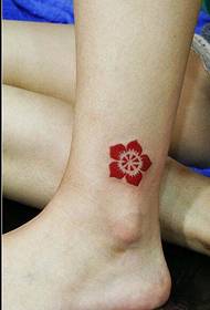 fod 时尚 hånd mode smuk rød rose tatovering mønster billede