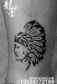 ancient tribal person avatar tattoo pattern