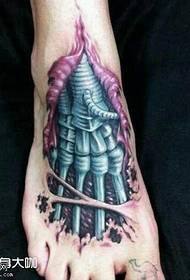 modello del tatuaggio dell'osso personalità del piede