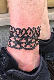ankle of the thorns Foot ring tattoo pattern