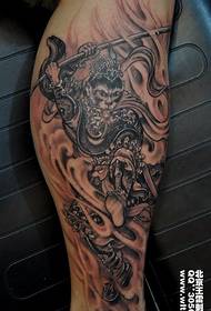 Domineering Fighting St. Buddha Tattoo Pattern