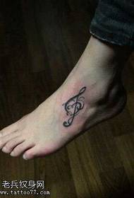 pé música amor símbolo tatuagem padrão