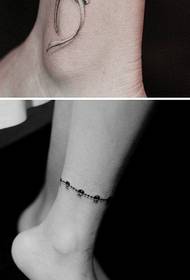 Pye ti fi yo trè byen desen anklet tatoo popilè yo