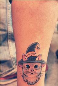 gležanj ličnosti lijepo izgleda dobro Crtani mačak tetovaža uzorak slika