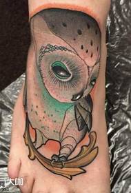 ფეხის owl tattoo ნიმუში