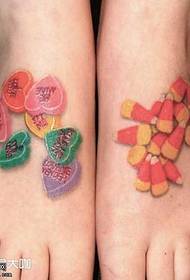 Mga pattern ng tattoo ng Paa Sugar sa Paa