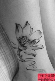Beautifully inked lotus tattoo pattern on girls' legs 46681 - a totem elephant tattoo pattern on the girl's leg