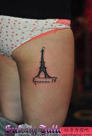 bellezza gamba Parigi Tower pattern di tatuaggi