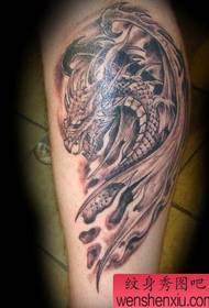 patas patrón de tatuaxe de dragón europeo e americano
