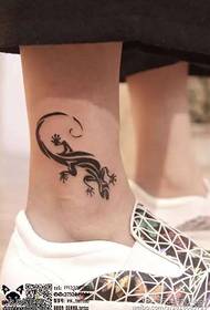 Gecko tattoo on the ankle  47788 - fresh anklet tattoo pattern on the ankle