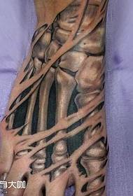 modello realistico del tatuaggio dell'osso del piede