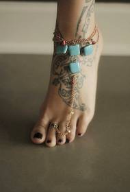 kvinnlig fot svart totem europeiska och amerikanska kreativa tatueringar