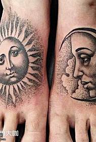 Vzorec tatoo sonca za noge