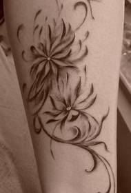 Benen tattoo patroon: been lotus wijnstok dragonfly tattoo patroon