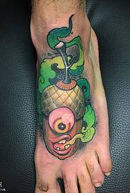 frukt tatuering mönster på foten